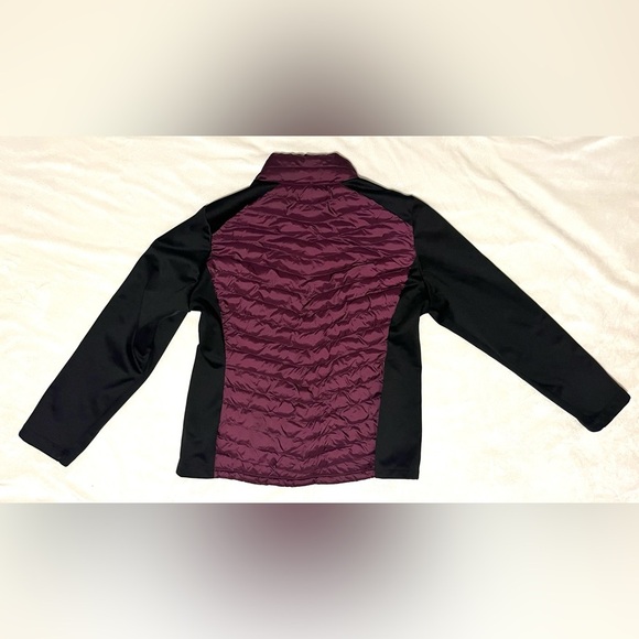 32 Degree Heat Women's Black and Purple Burgundy Puffer Jacket Size Large - Picture 15 of 16